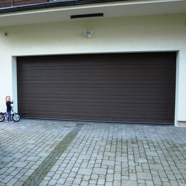 High quality dark brown garage door